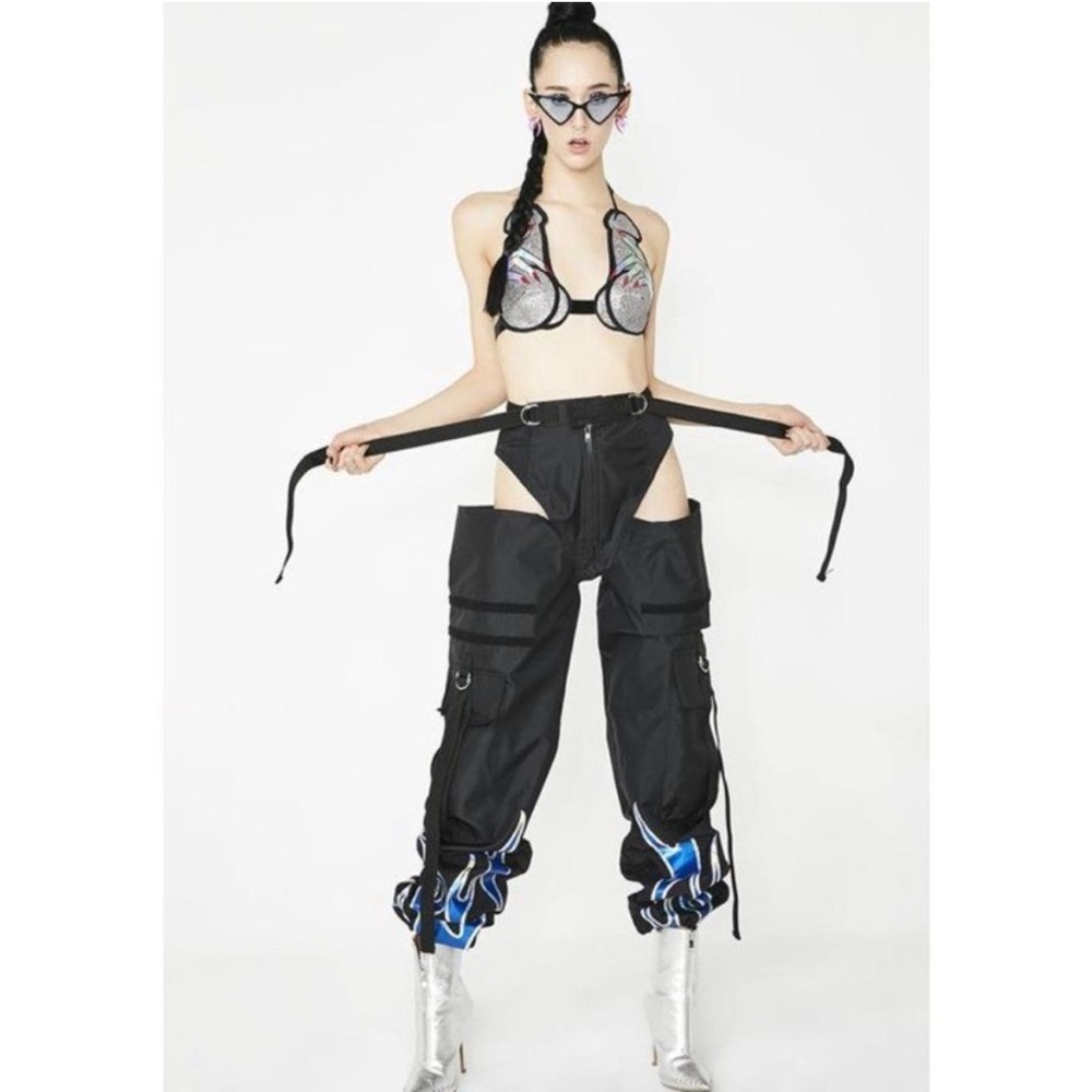 NAMILIA flame cut out pants - Picture 4 of 12